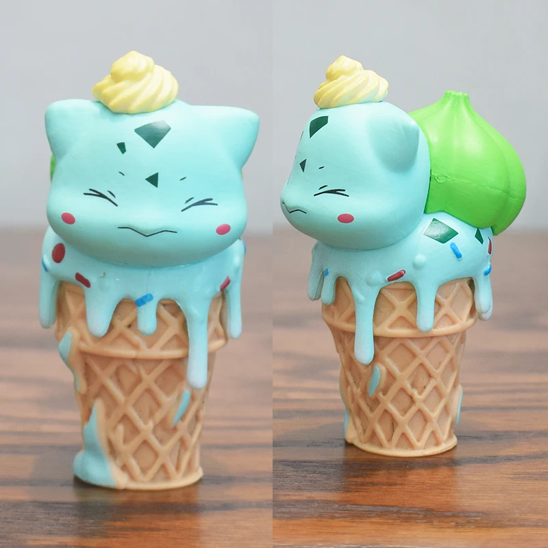 8 kinds of ice cream cones ice cream Bikachu pet little A elf wonderful frog seeds duck toy doll mold
