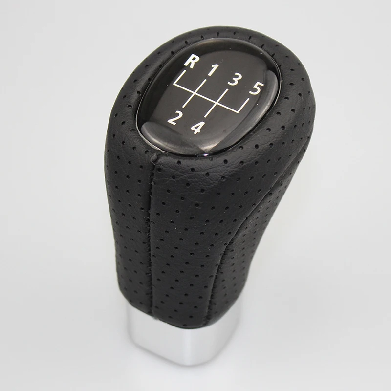 Gear Stick Shift Knob BMWE81 Advanced Leather Superfibre Material with holes 5/6 Speed Gear knob