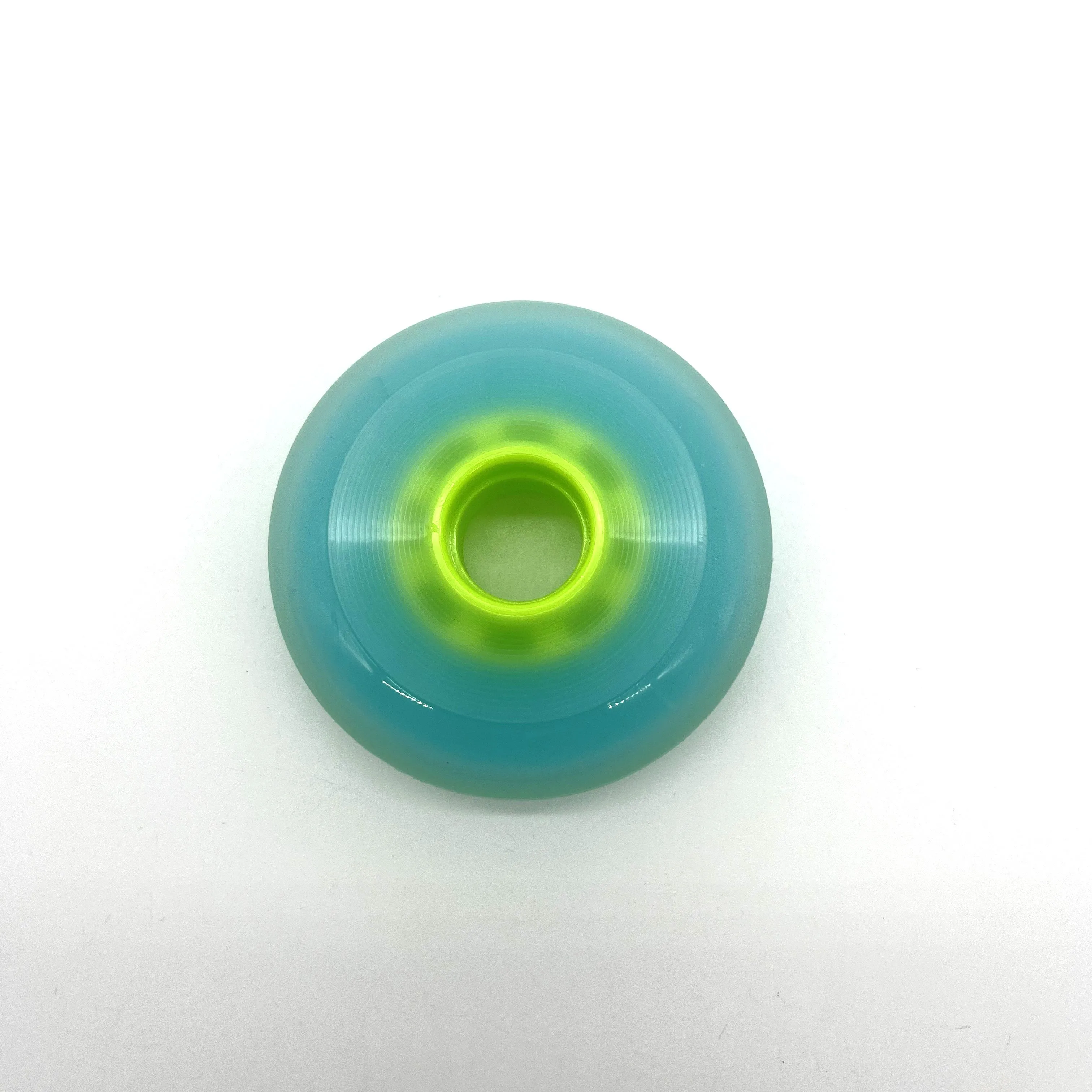 Factory Sale OEM 74A 76A soft hardness super durable high rebound PU casting 80mm double layer speed wheel roller hockey