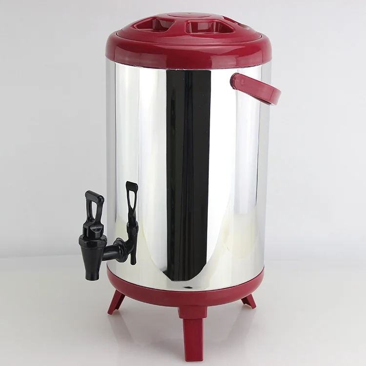Hot Sale Stainless Steel Insulated Container 12L Milk Tea Insulation Barrel For Hotel