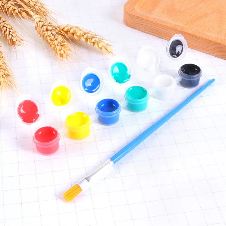 School Supply 2ML 6 Color Acrylic Paints Kits Professional Acrylic Paint Set For Kids