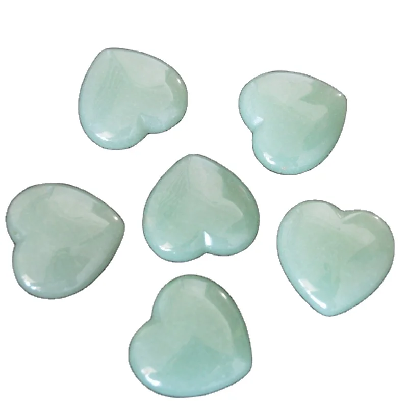 gemstone natural stone carved heart green aventurine heart