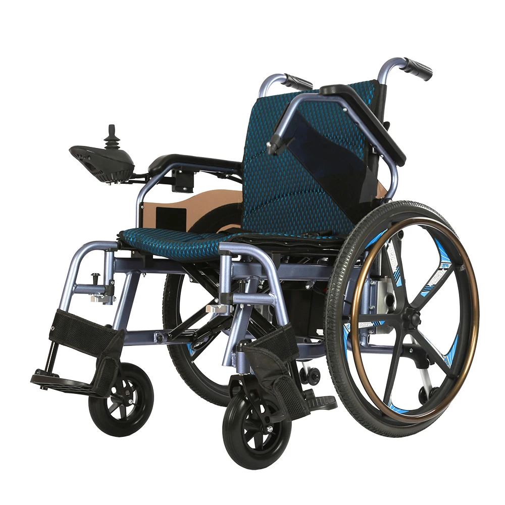 Складная портативная алюминиевая электрическая инвалидная коляска с электроприводом для инвалидов от производителя