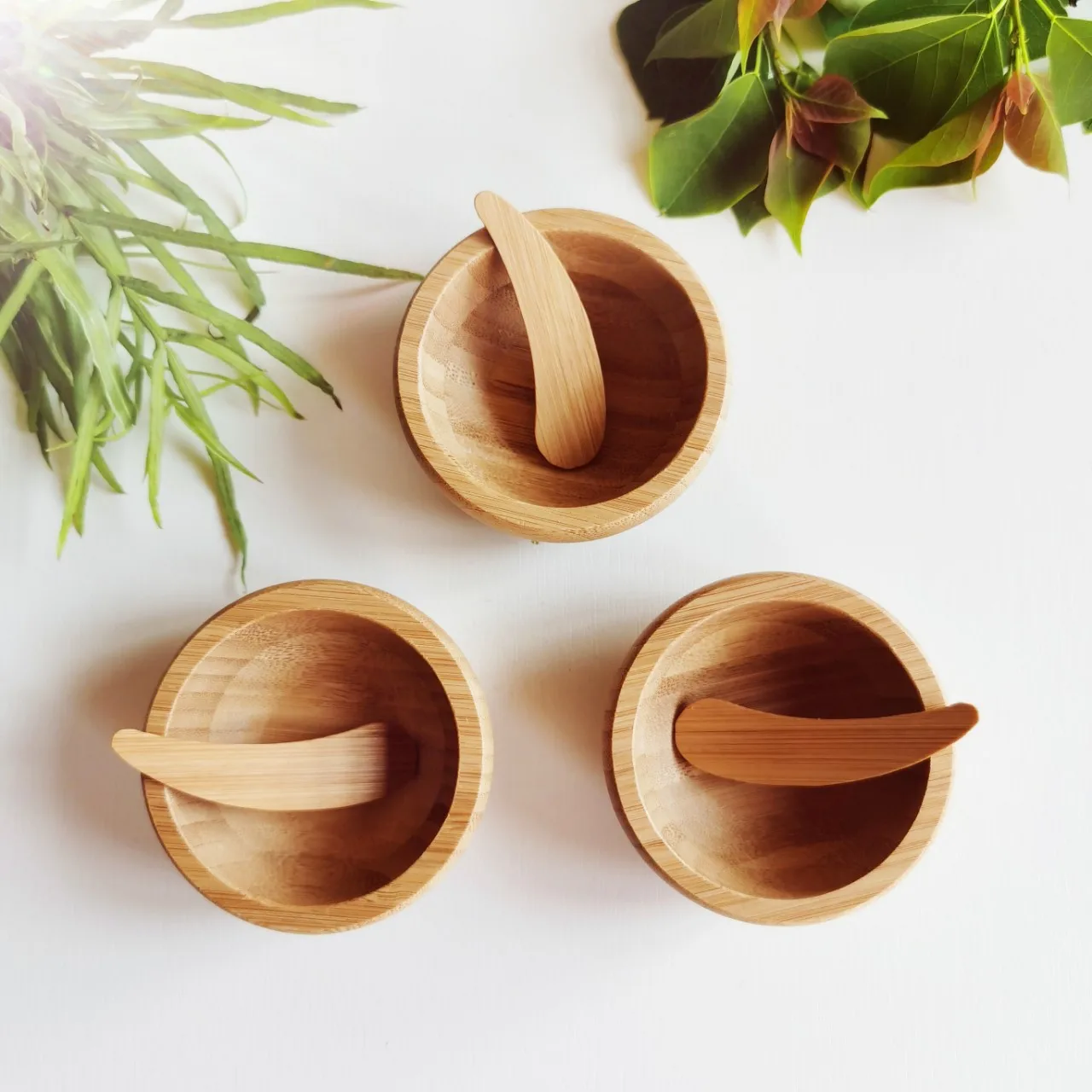 Cosmetic Skin Care Bowl Mixing Tools  DIY Beauty Makeup Home Mud Applicator Mini Bamboo Facial Clay Mask Bowl Set With Blade