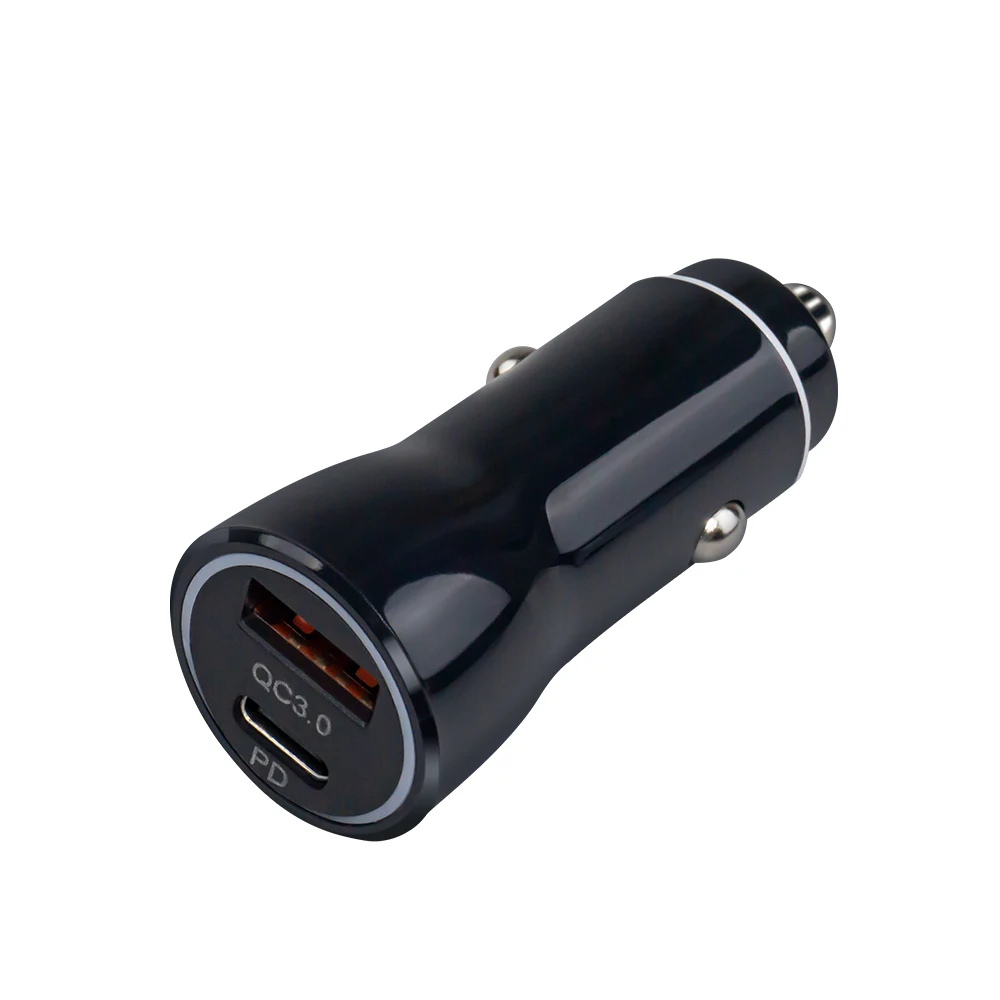 Fast Charging PD Car Charger QC 3.0 Dual Port Quick Charge Usb Type C for Mobile Phone