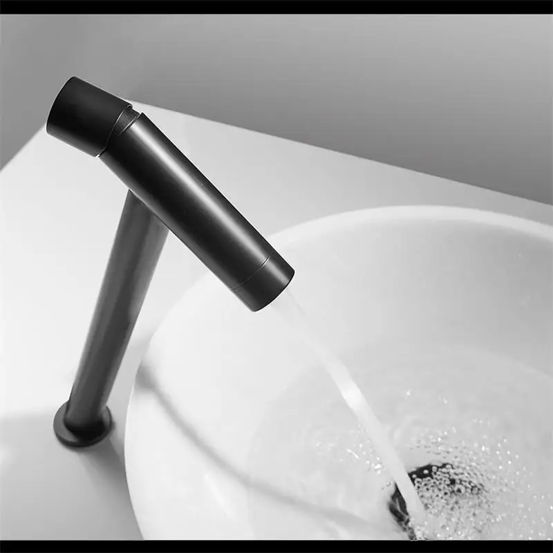 LONGSTAR Manufacturers Special Brass Basin Faucet Bathroom Cold and Hot Countertop Basin Black Chrome Brushed Gold Faucet