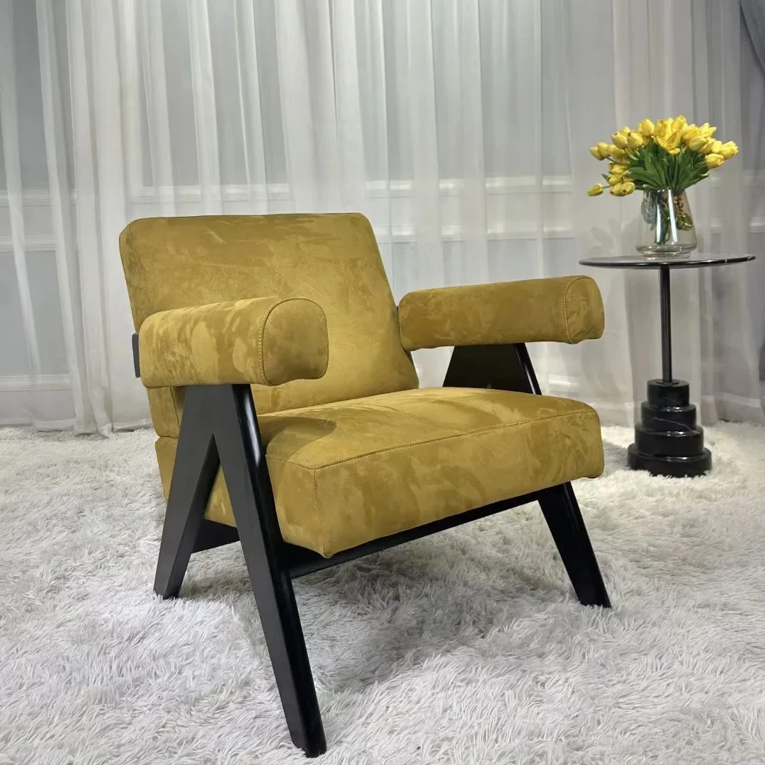 Modern living room furniture  home furniture bedroom sets single fabric and wood chair