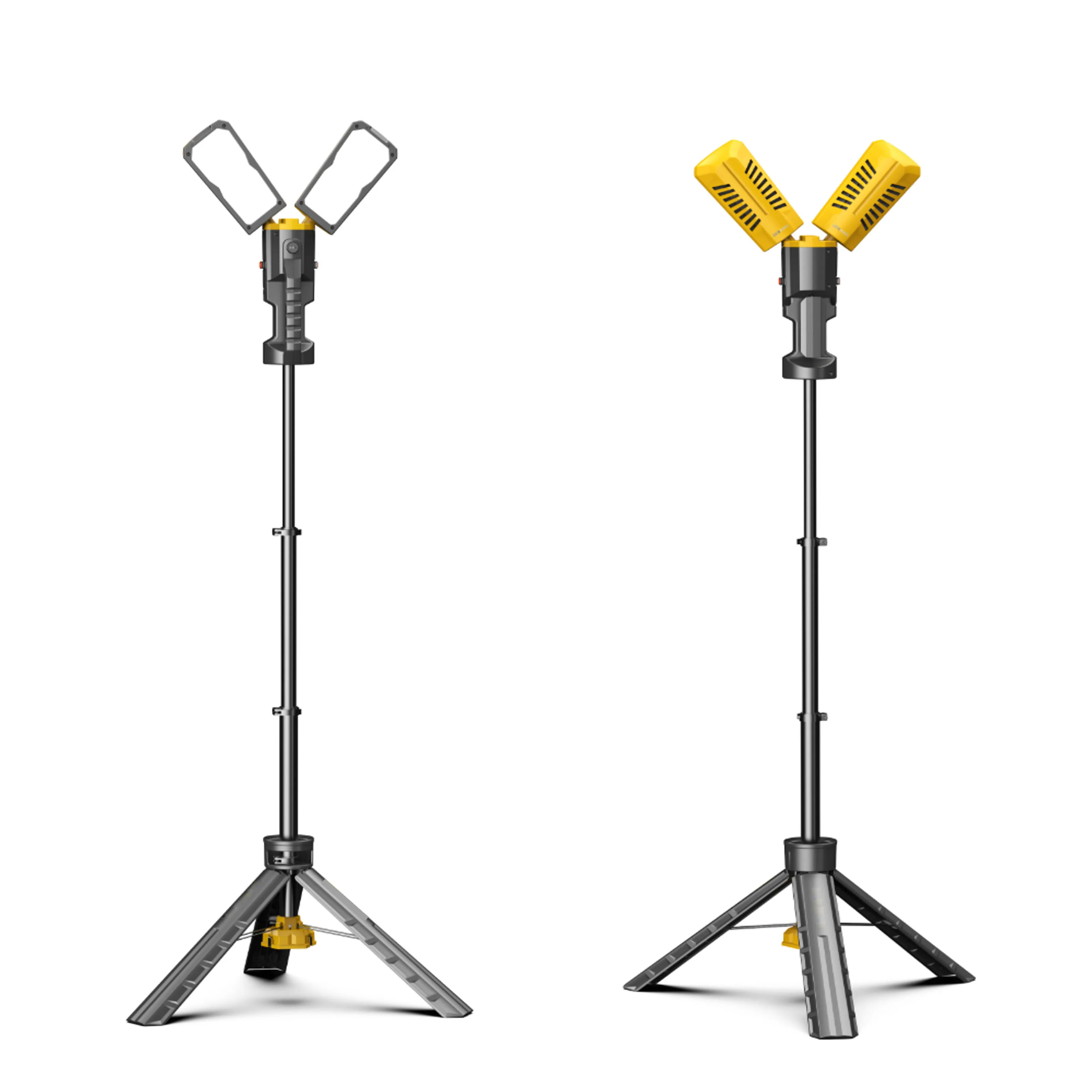 Складной двухсторонний СВЕТОДИОДНЫЙ сверхяркий рабочий свет 100 ватт с телескопическим стержнем и трехлистными лесами