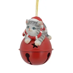 Custom Cat Xmas Bell Hanging Wall Decor Christmas Bell Decoration Ornament Pendant Gifts Resin Crafts