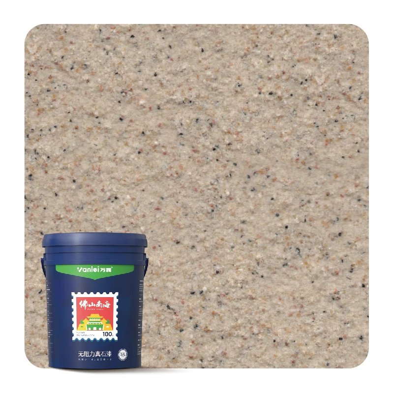 Wanlei Water Based Rock Chip Exterior Silicone Stone Paint For Commercial And Residential Building