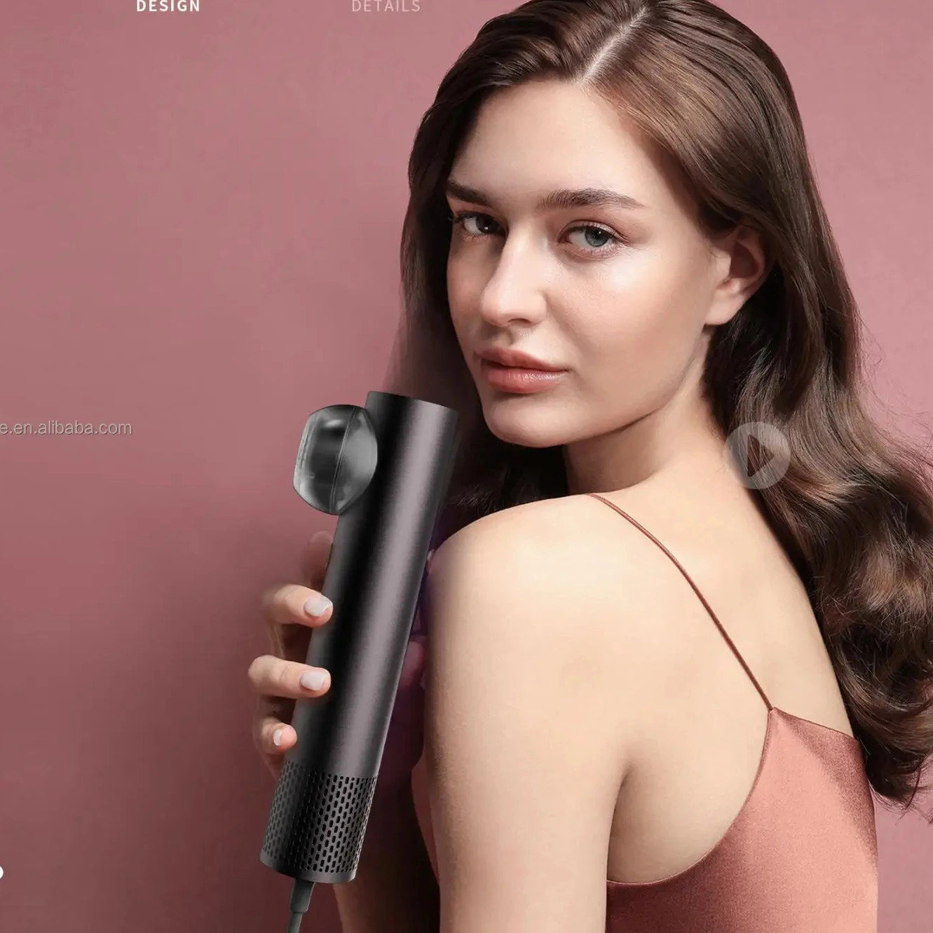 New Design Customized 1000w Lightweight 3 Levels Plasma Blow Dryer 30000rpm Diffuser Nozzle Mini Hair Dryer