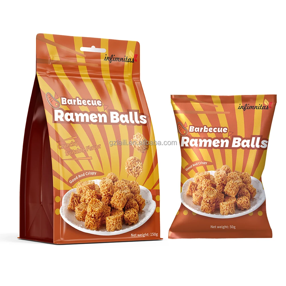 Direct from Factory Korean Fried Crispy Ramen Chips Customizable Bag Instant Noodle Snack