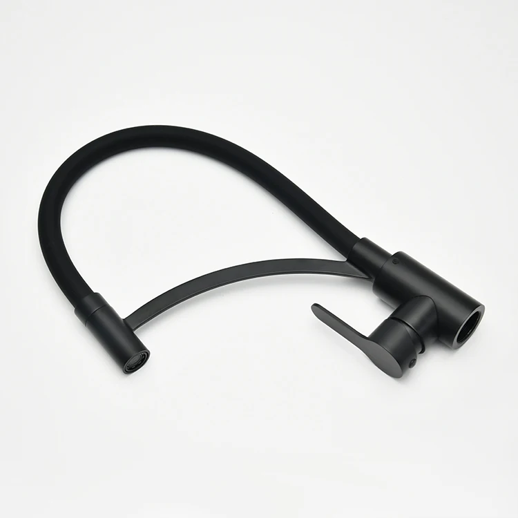 SANIPRO Black 360 Degree Rotation 304 Stainless Steel Hot and Cold Mixer Faucet Pull-out Kitchen Sink Water Tap