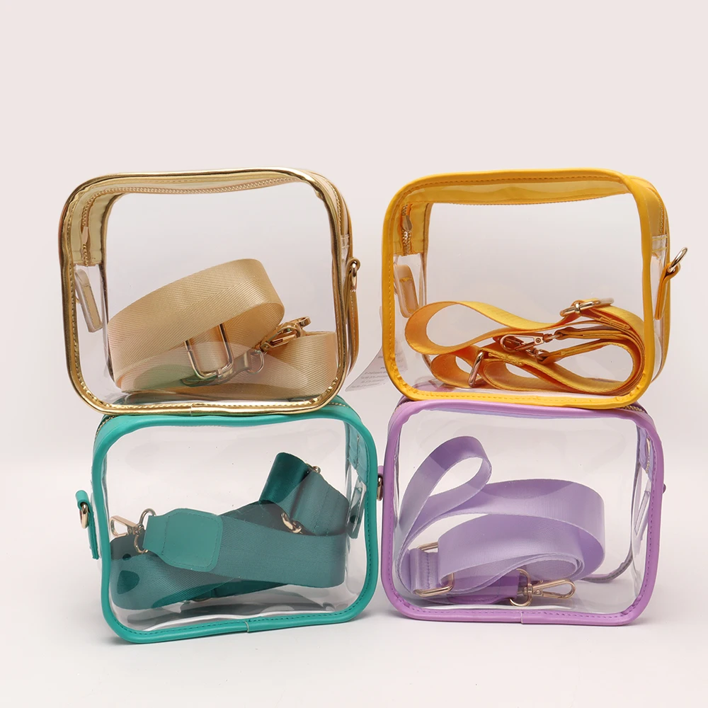 Летняя прозрачная сумка-желе через плечо, пляжная сумка через плечо, женская прозрачная мини-сумка из ПВХ