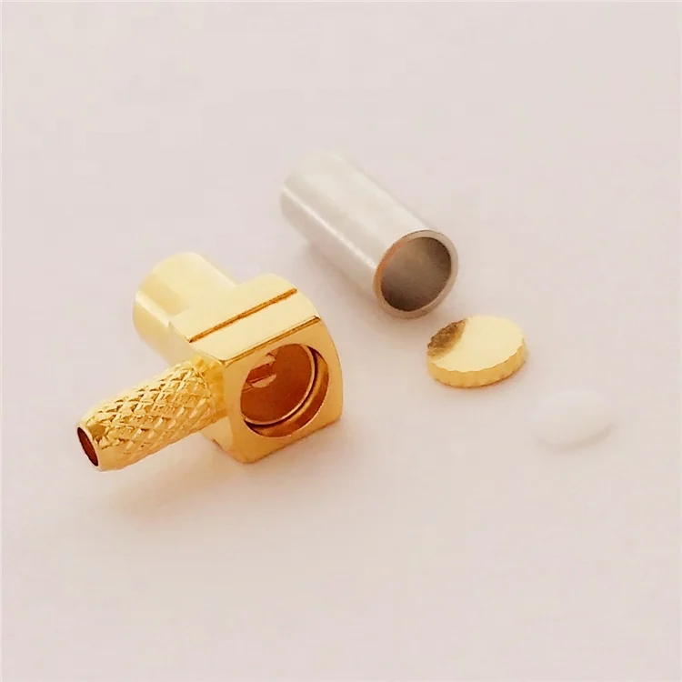 
High Performance RF Connector MCX-C-KW1.5 Female Elbow 90 Crimp RG174 RG316 Cable 
