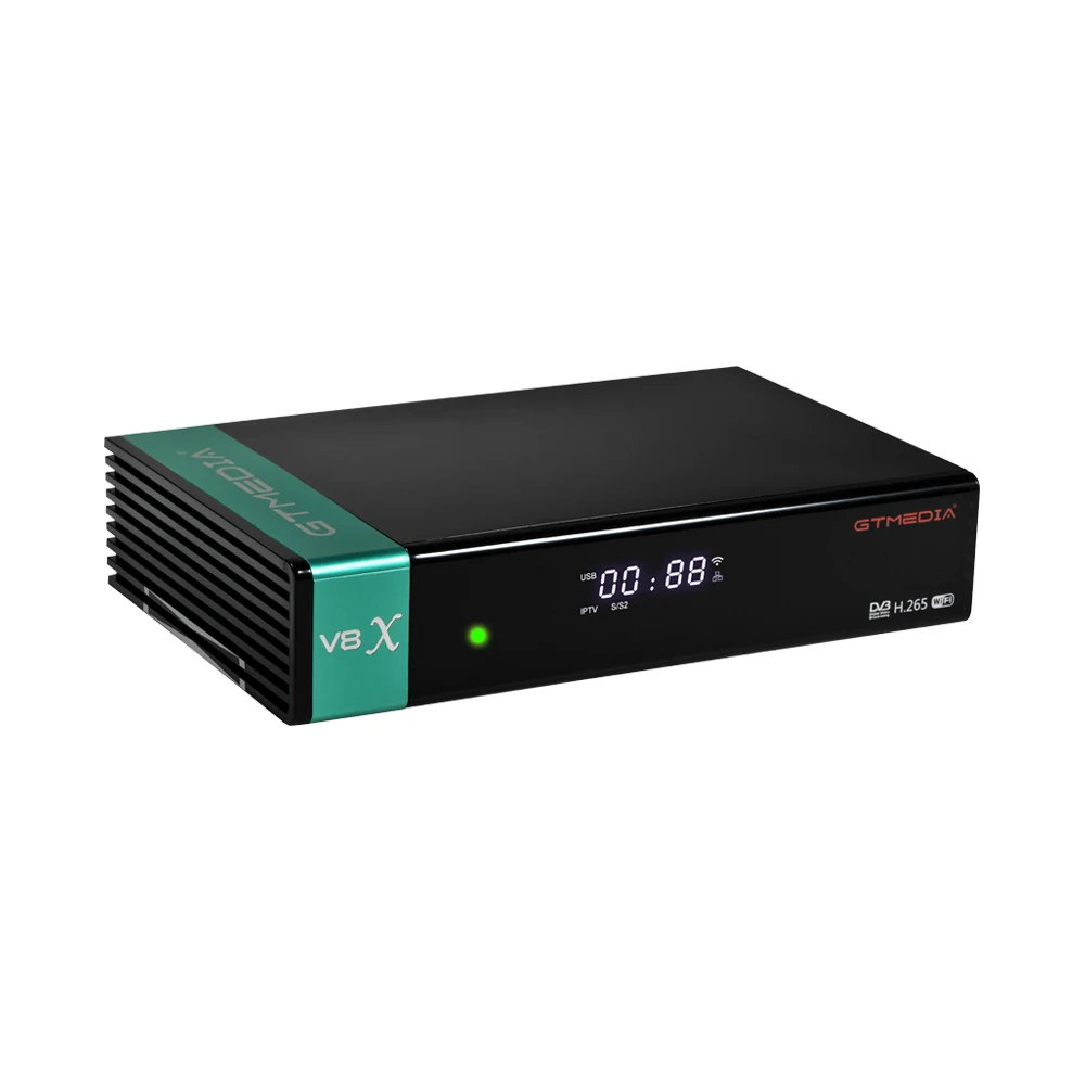 Спутниковый ТВ-приемник GTmedia V8X DVB S2/S2X H.265 встроенный модуль Wi-Fi 2 4 ГГц со слотом для карты