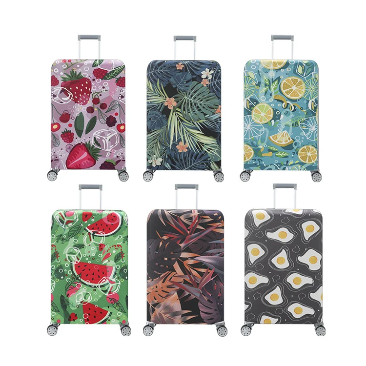 Moq 1 Pc Wholesale Custom All Prints Animal Design Cut Sublimation Carrier Travel Bag Protector Luggage Suitcase Cover