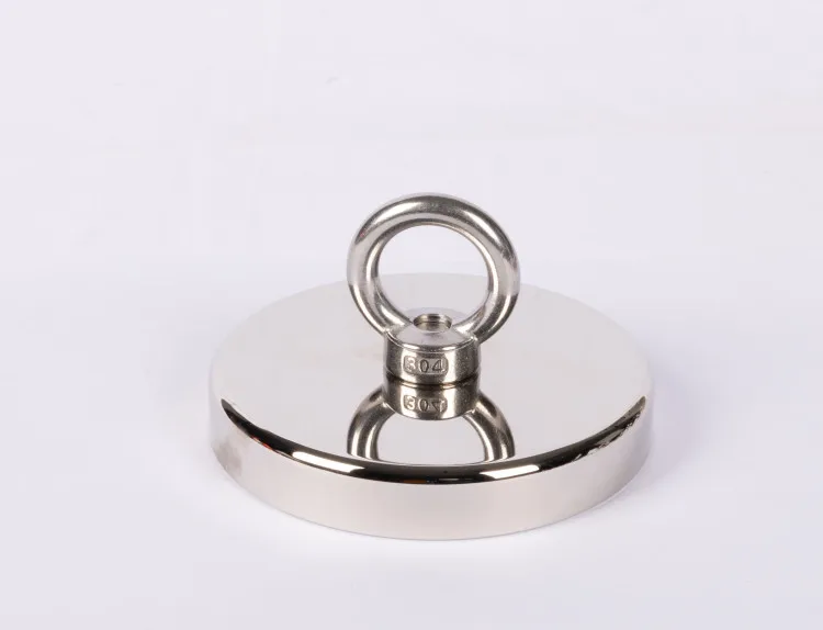Pot magnet Industrial round disc big round magnet magnet with eyebolt
