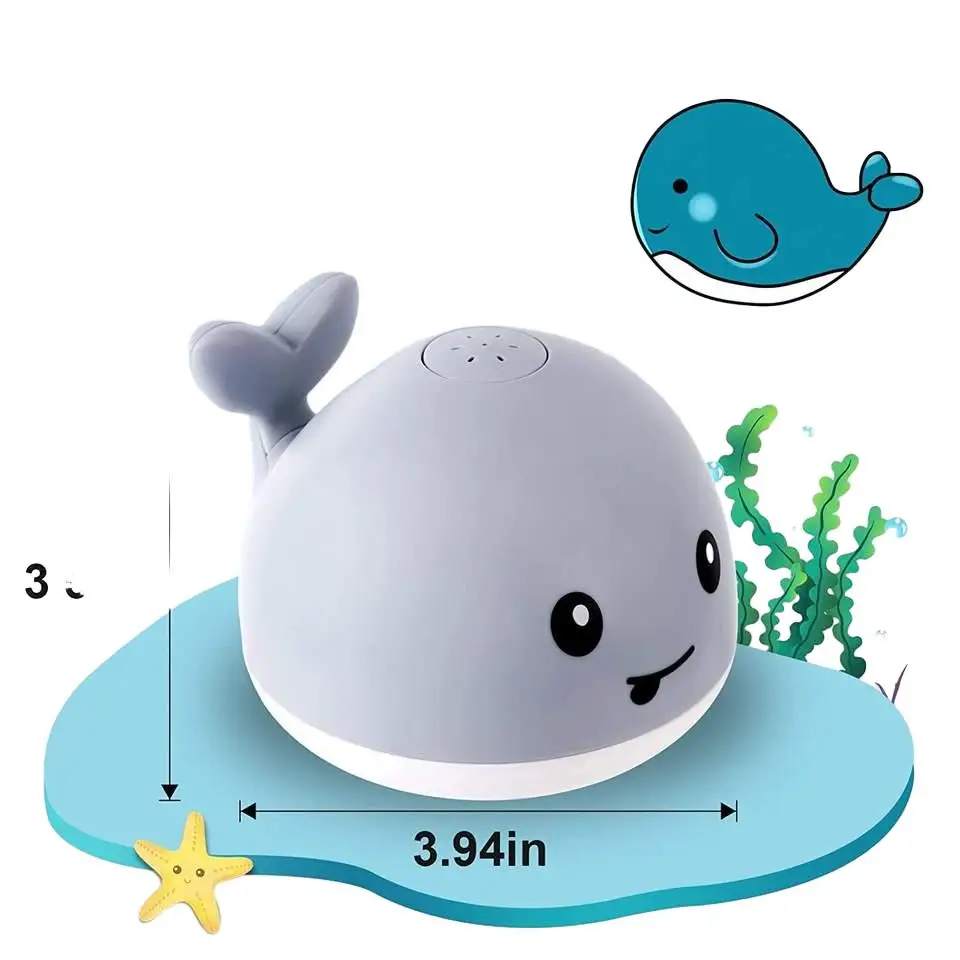 2024 Upgraded USB Light-Up Whale Spray Water Bath Toys for Toddlers Infants and Kids Boys and Girls