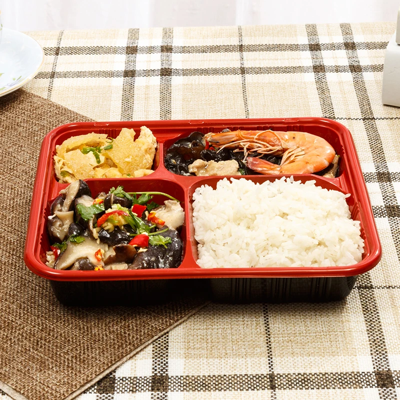 Food grade disposable plastic lunch box tiffin carrier