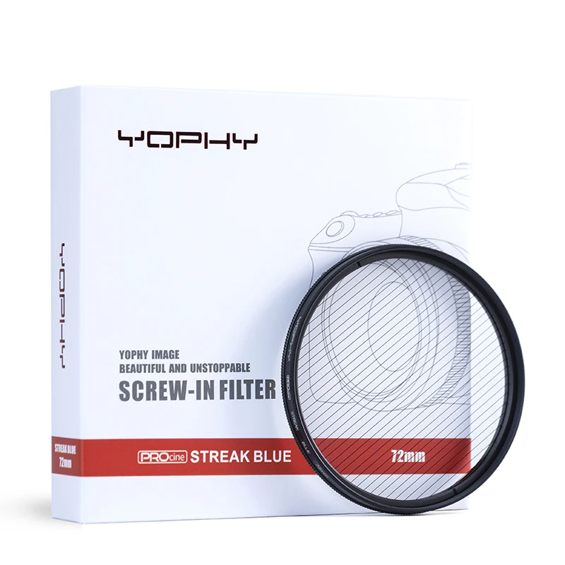 YOPHY camera Streak Filter 77mm синий красный зеленый золотой черный дополнительный фильтр