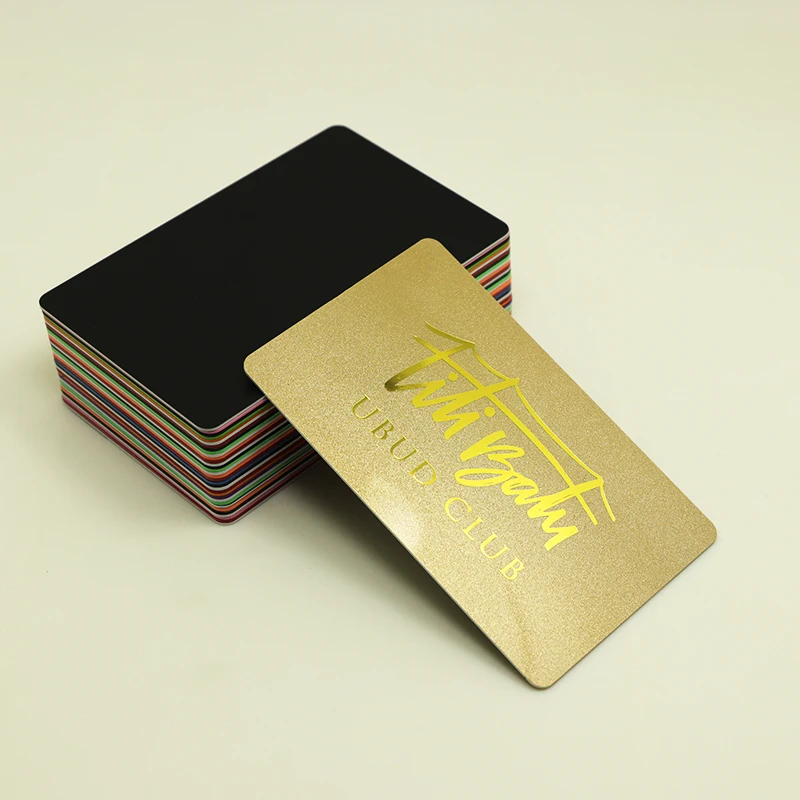 Luxury Golden PVC Laser Hot Stamping VIP Membership Loyalty Plastic Business Cards