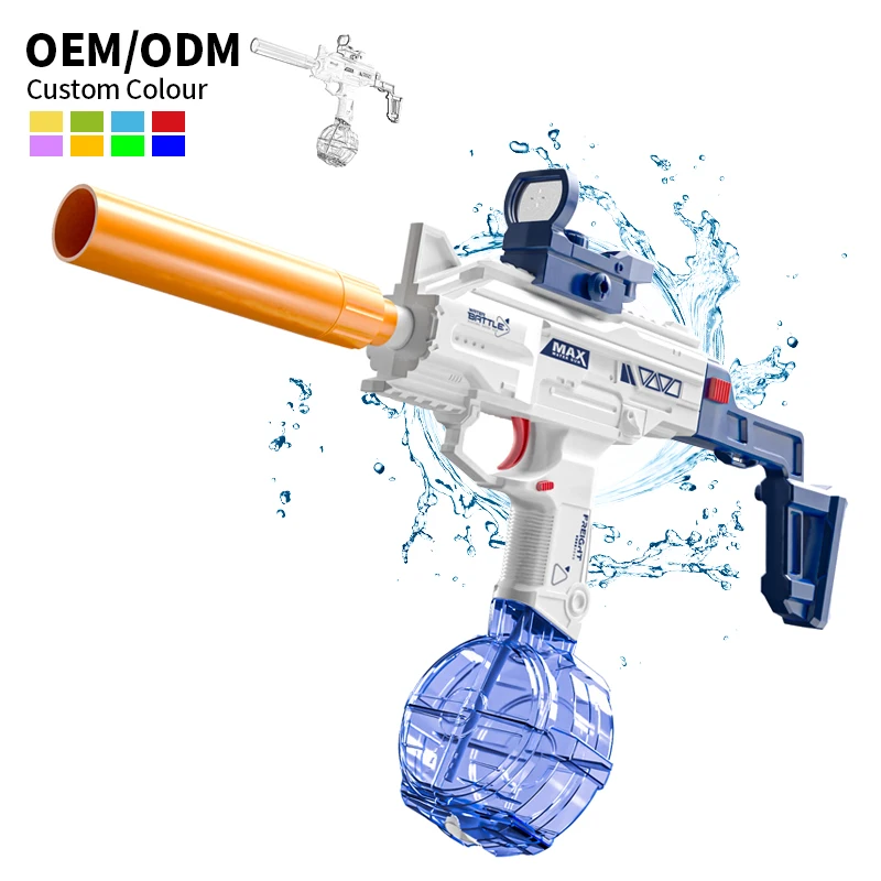Best Seller Electric Water Gun High Capacity Uzi Longwards Water Squirt Guns Automatic Squirt Toy Gun for Kids