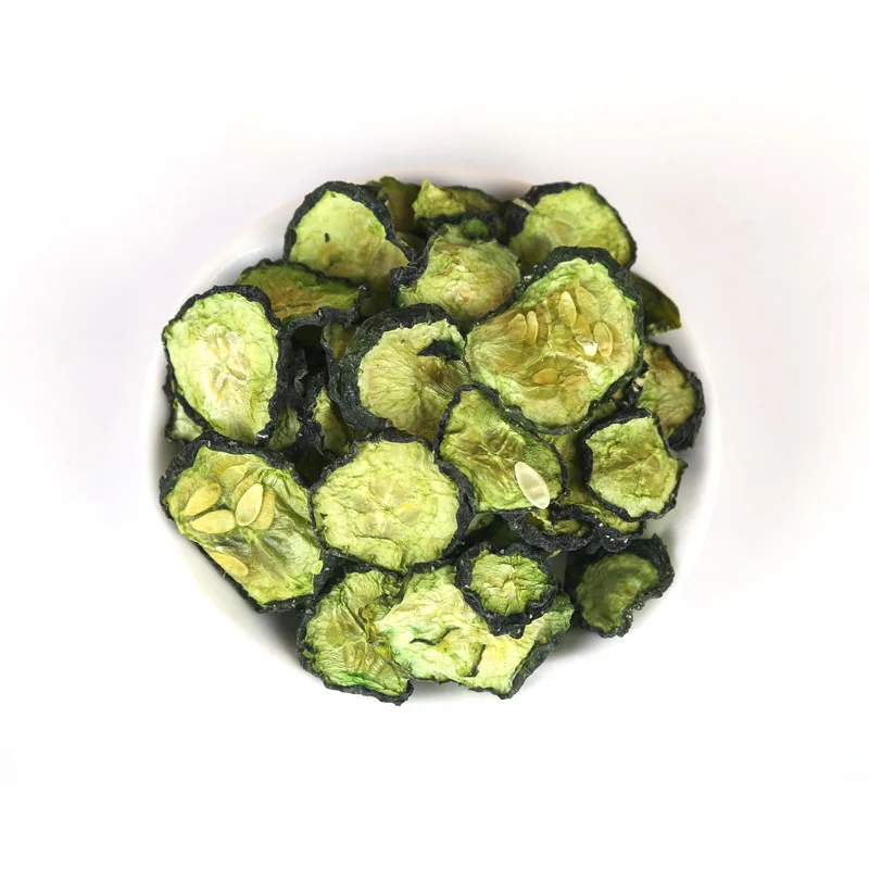 Высокое качество FD ломтик огурца сушеный зеленый овощ AD огуречные хлопья