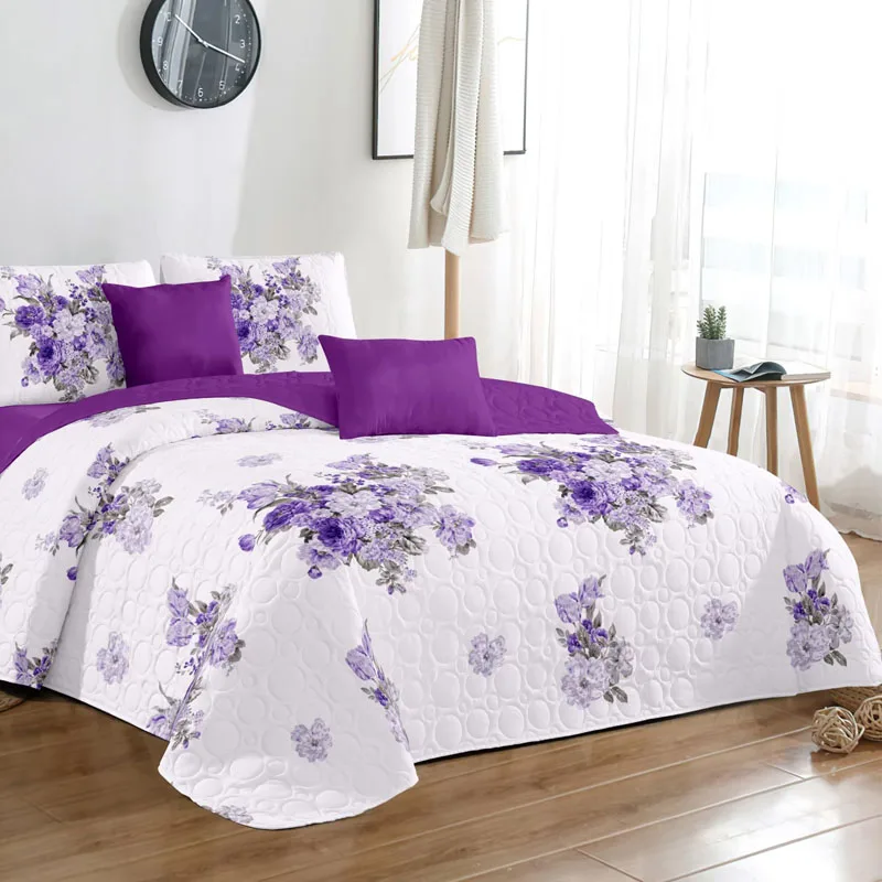 Solid/Printed Bedspread Quilt Coverlet Bedding Quilt Bedspread Sets for Home Hotel