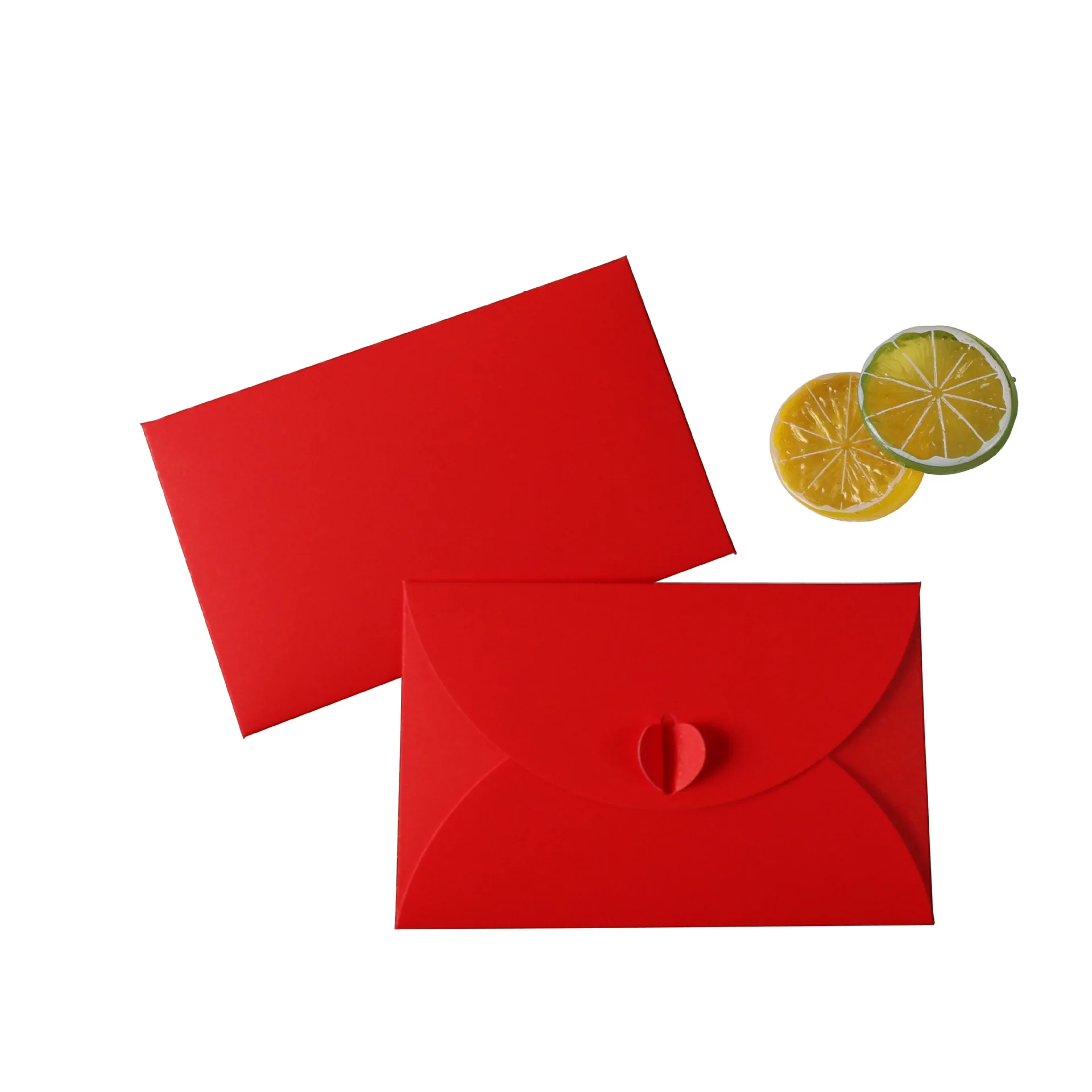 Pearl Paper Envelope Small Envelope with heart shape, Customized Bronzing Logo Multi color envelope