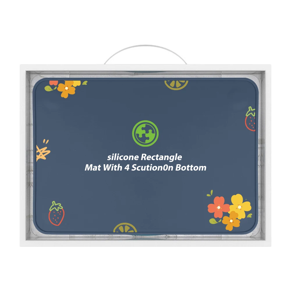 Suction Cup Eco-friendly Silicone Placemat Baby Pad Dining Table Mat Coaster Food Grade Silicone Baby Eating Mat