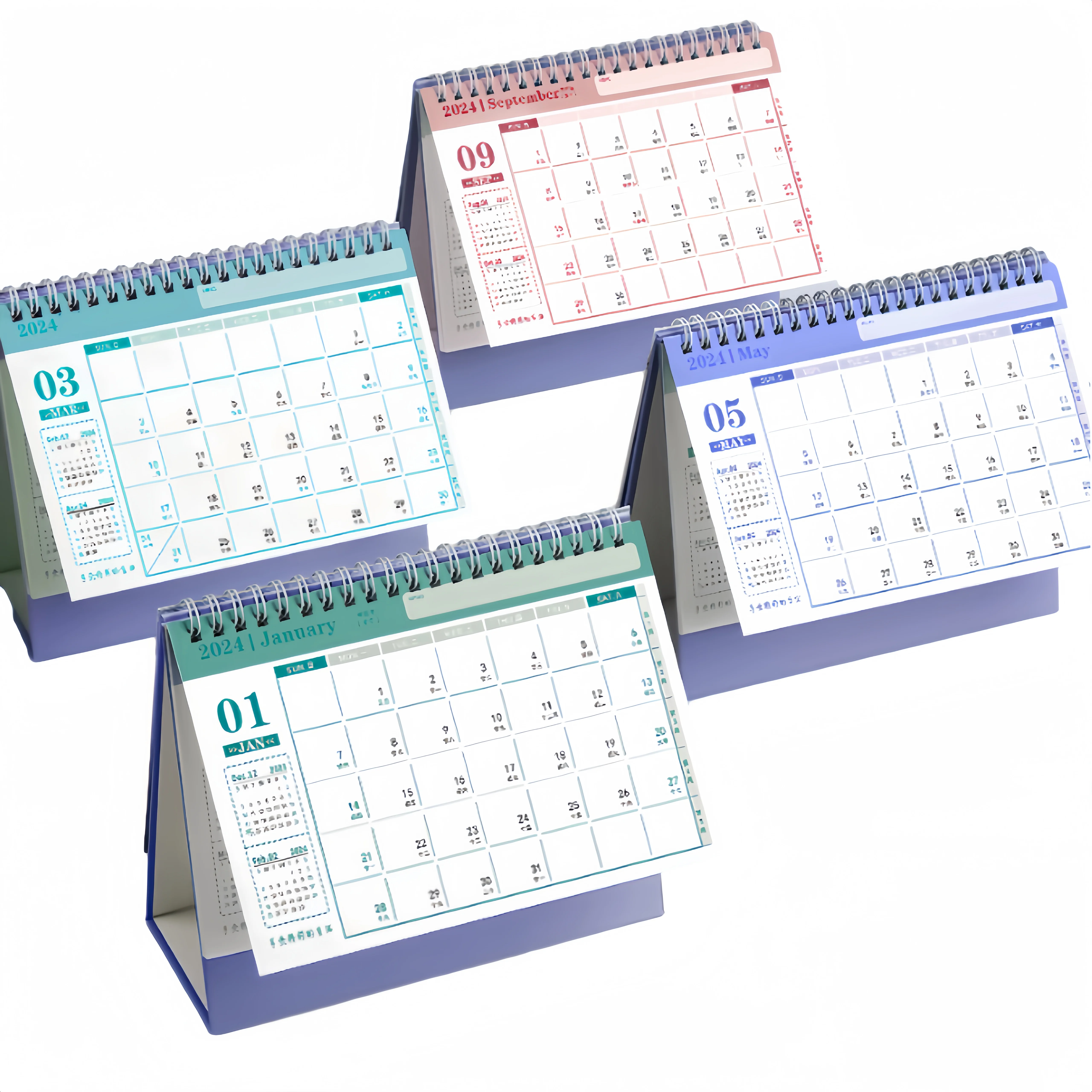 Environmentally Friendly Custom Printing Desktop Calendar 2024 Desk Table Monthly Advent Calendar