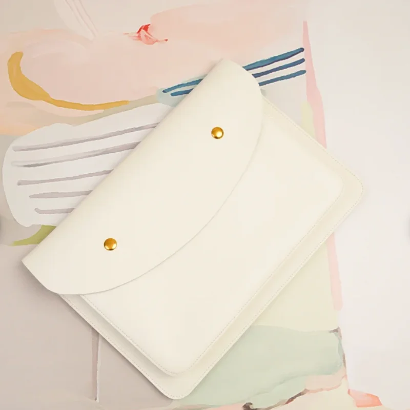 Custom PU Leather Laptop Bag Fashion Gifts Charger Pouch Luxury Simple Laptop Protect Case Cover