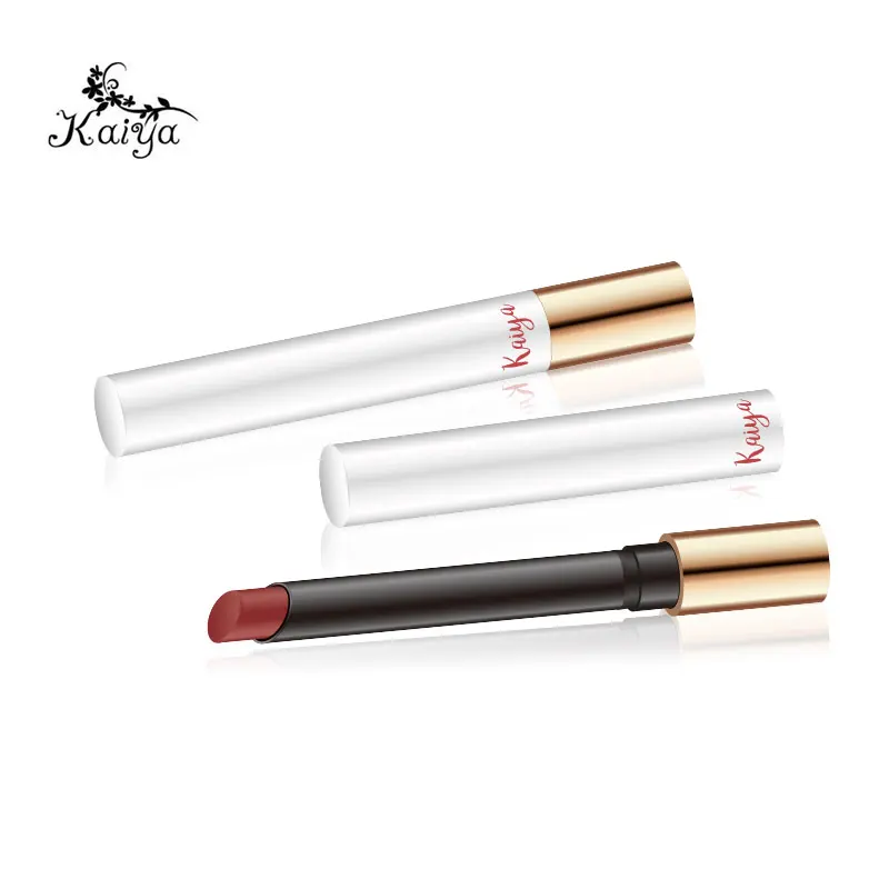 Portable Organic Liptint Makeup Lapiz Labial Non Sticky Slim Lip Stick Moisturizing Waterproof Velvet Matte Cigarette Lipstick