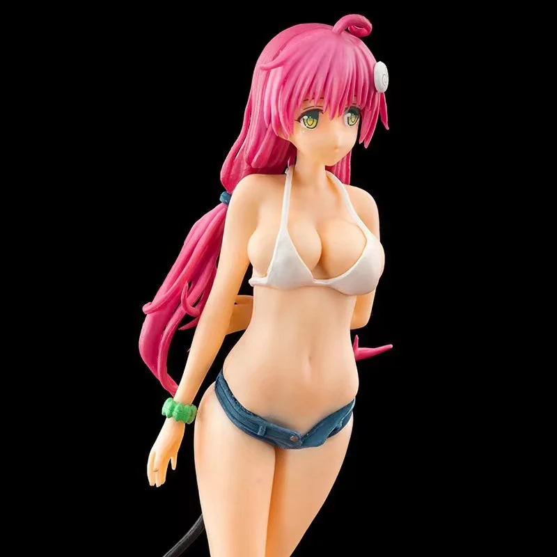 PVC Standing Swimsuit Sexy Girl Staute Action Figure 22cm Cutie Girl Ru Anime for Adult Lala Pretty to LOVE Amiami