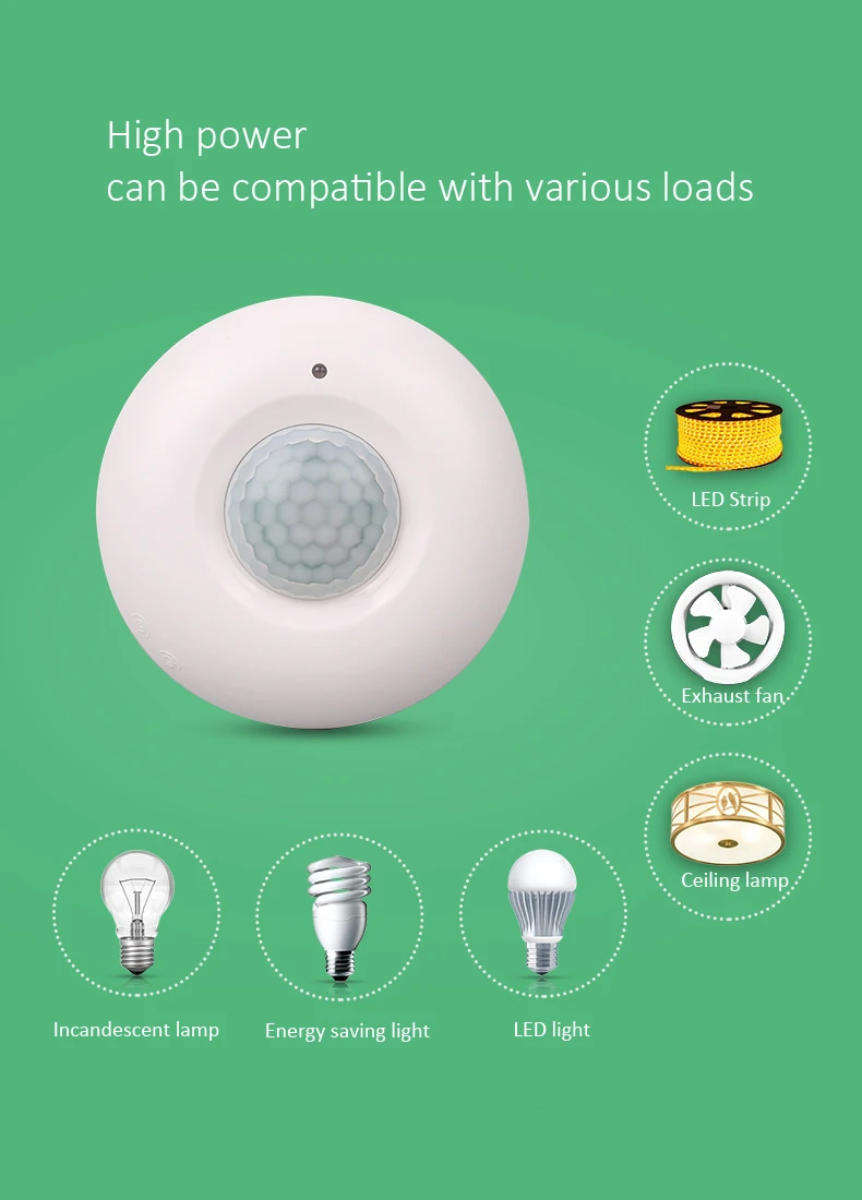 Indoor Toilet light motion sensor light sensor switch delay time 16s-360s (adjustable) PIR Motion led motion sensor