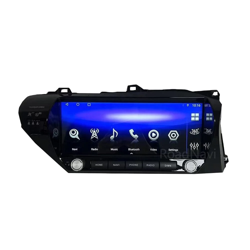 12.3' Android 12 Car Multimedia Player For Toyota Hilux 2015-2023 LHD RHD Upgrade to 2024 Car Radio Audio Stereo Carplay