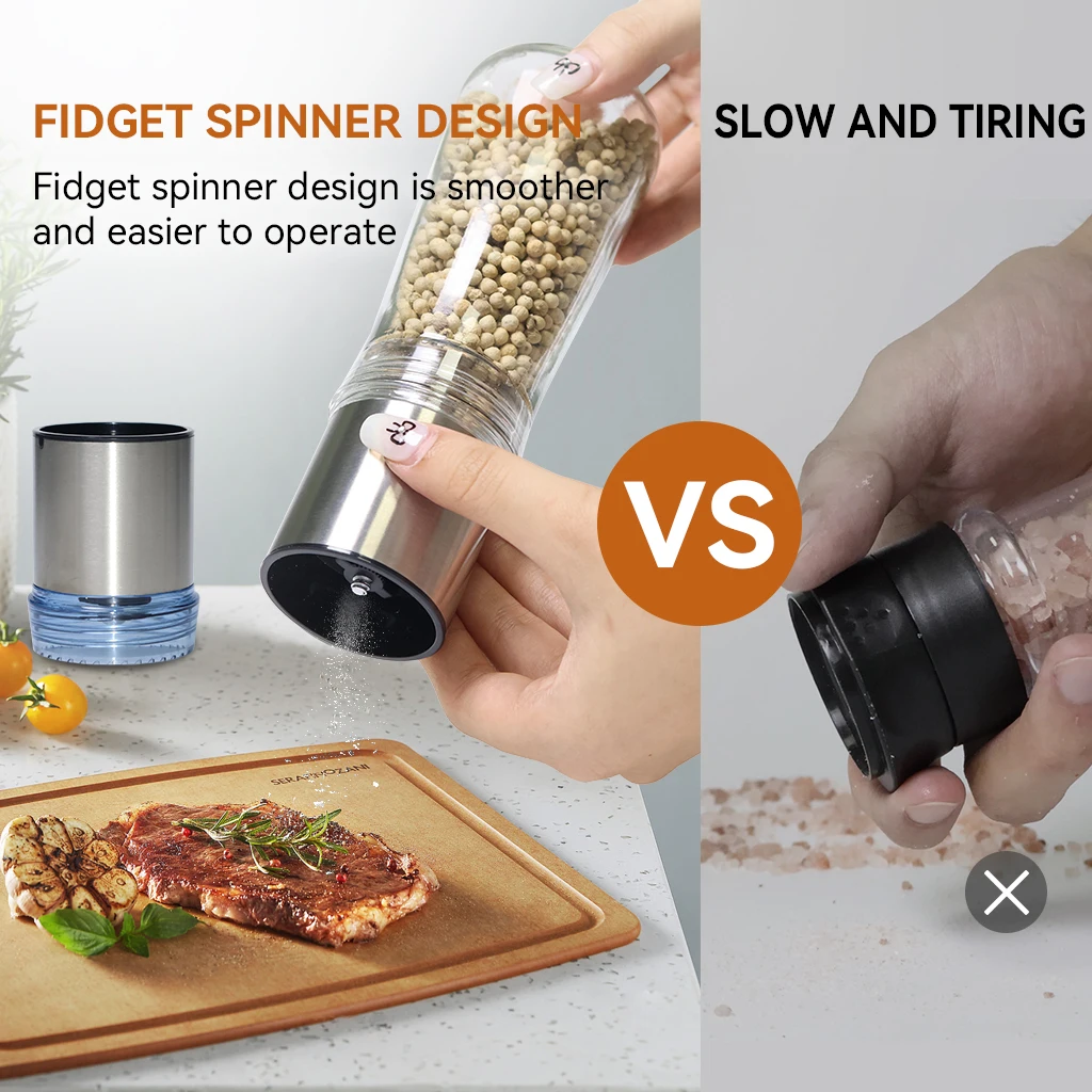 Kitchenware Wholesale 150ml Spice Jar grinder Salt And Pepper Mill Set Non-Disposable Pepper Mill Glass Bottle Kitchen Gadgets