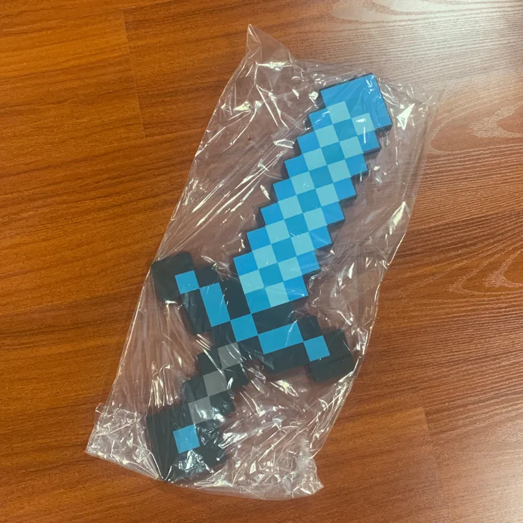 My world MC peripheral toys weapons EVA foam diamond sword draft axe shovel machine gun wholesale