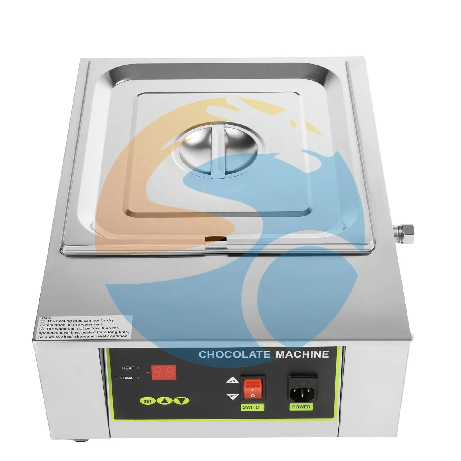 Commercial cheese boiling maker liquid heater Shuangchi single tank electric chocolate melting machine