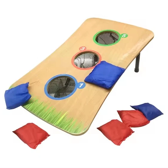 OUTDOOR CHILDREN 3 HOLES BEAN BAG TOSS TARGET  GAME SET TOY FOR KIDS