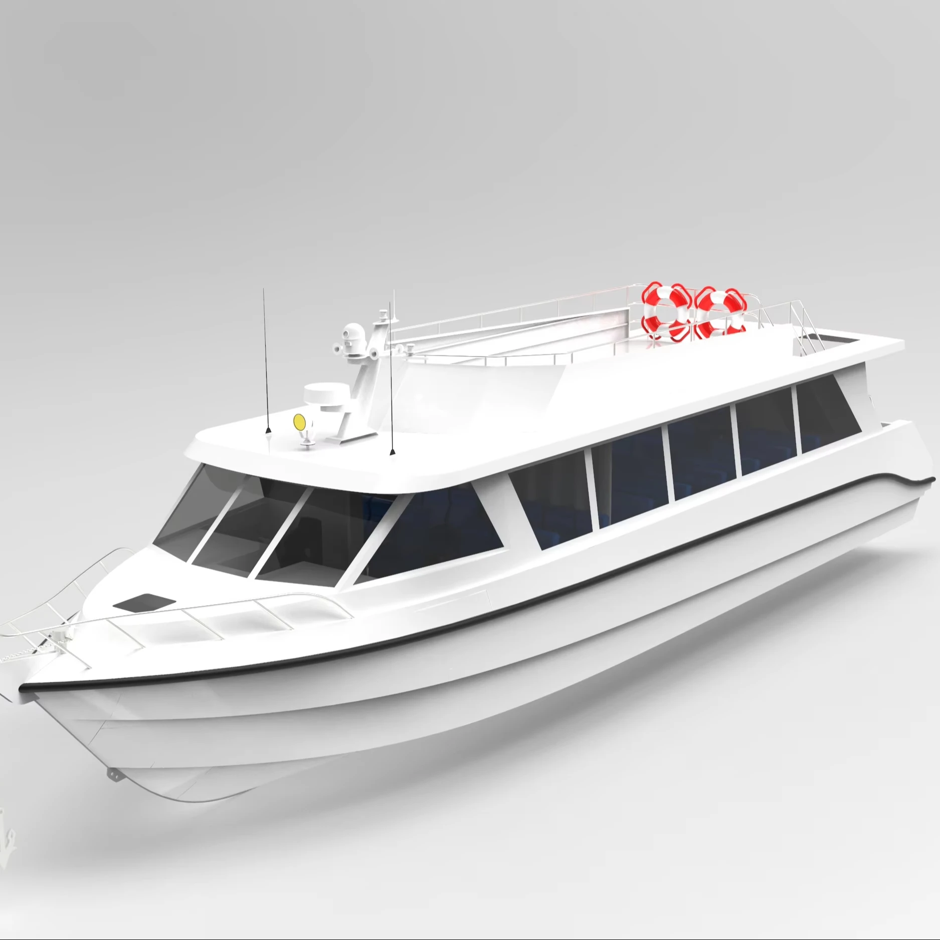 58ft 17.6x4.6m aluminum catamaran passenger boat water bus for sale
