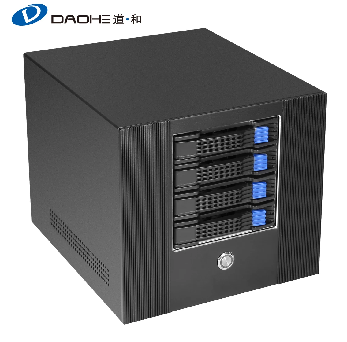 DAOHE Nas Server Case 4 Bay Mid Tower Micro Atx 17*17cm Chassis With One Full High Slot