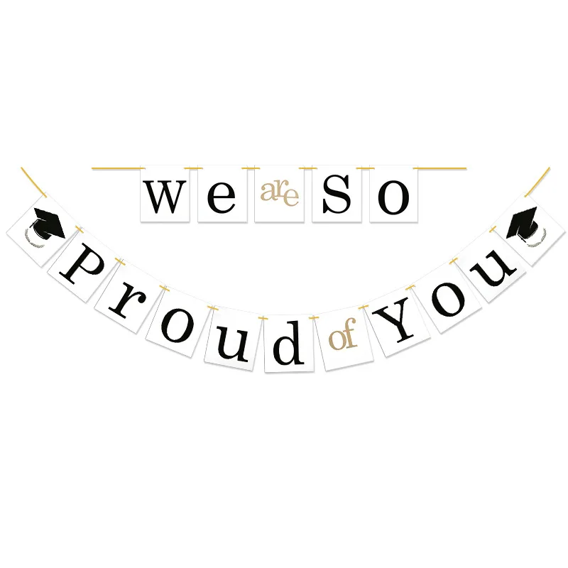 
Graduation party decoration and flower pull flag we are so proud of you 