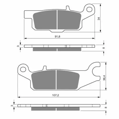 ATV UTV QUAD PARTS Front FA443 FA444 sintered Brake Pads OEM 3B4W004500 Raptor 250 YFM 250 R for YAMAHA 2008 2009 2010 2011 2012