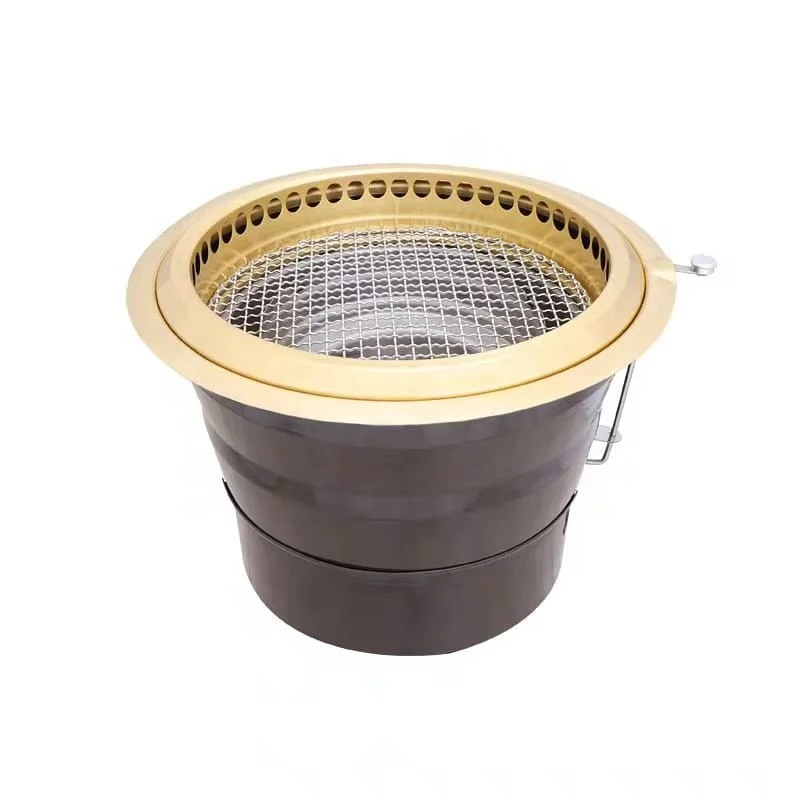 Round BBQ Table Korean Exhaust Fans Electric Infrared Grill For Restaurant