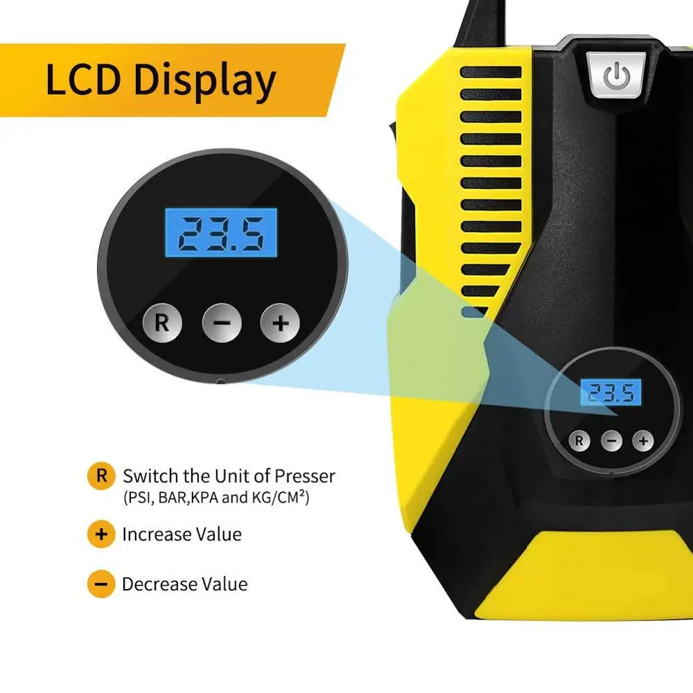 Small inflatable tire inflator 12v volt car walmart air pump for car tire