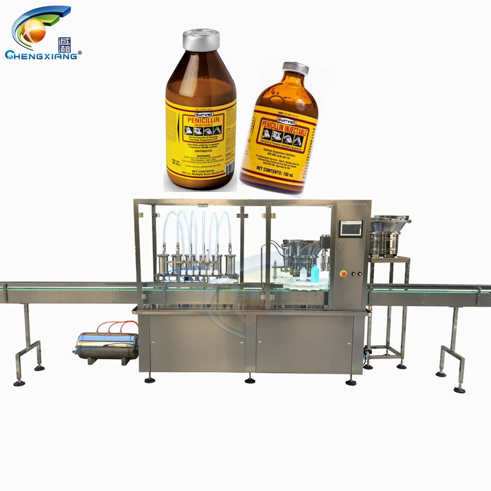 
Full automatic 100ml 200ml 500ml vaccine filling stoppering and capping machine 