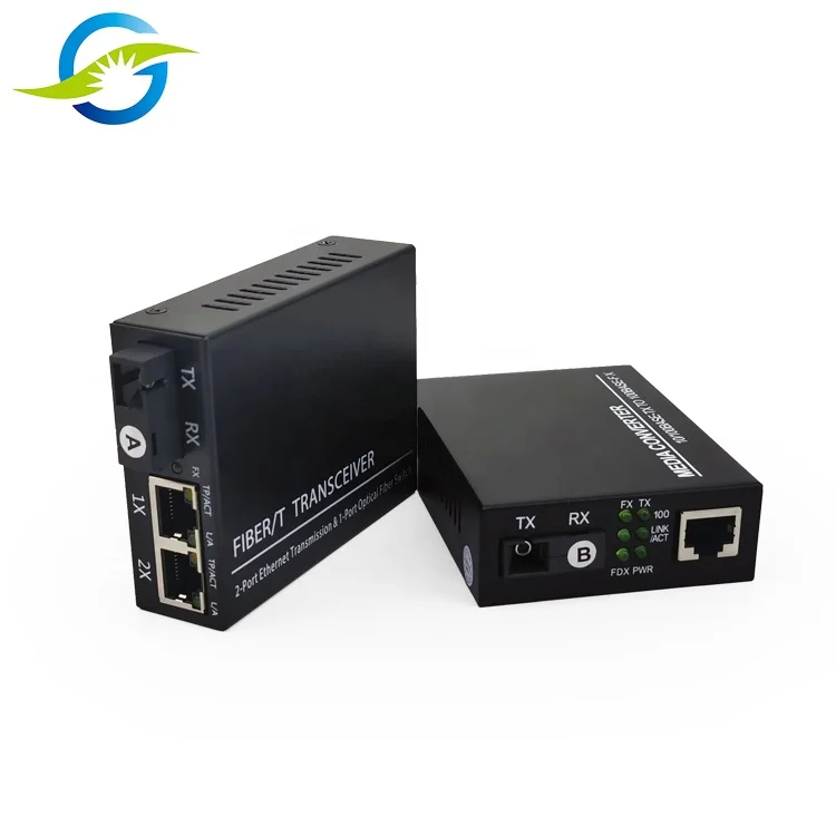 100m 2 rj45 A+B 1 pair media converter sf 40km fibre optic media converter