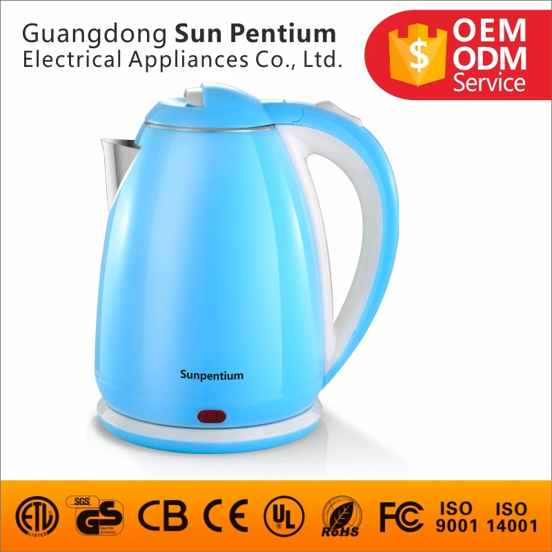 1500w 2L electric water kettle dual wall electric kettle for coffee tea customized kettle